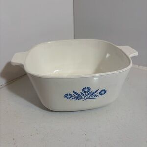Vintage‎ Corningware blue cornflower small square casserole baking dish 56 oz